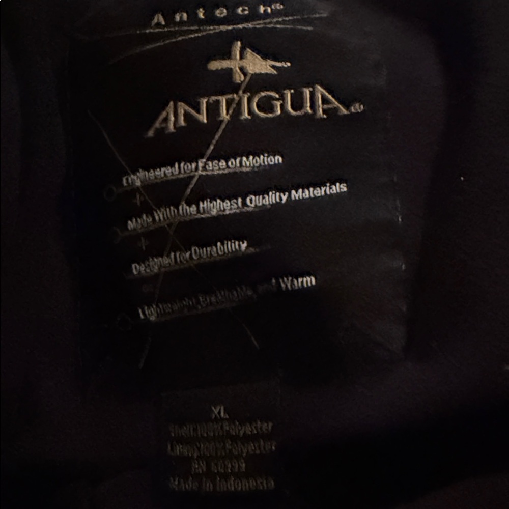 Antigua Black front zip with Embroidered Louisville Cardinals Cardinals Lego